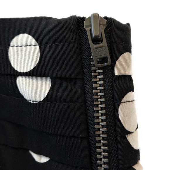 Floreat Skirt SiLK CoTToN Tiered Scalloped Layers Hem Polka Dot Cotton Zip Lined - Picture 6 of 10